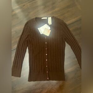 Vintage Liz Claiborne Elegant Brown Women's Cardigan
